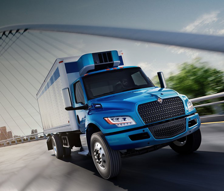 Camión Azul en carretera