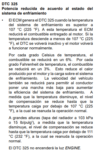 Código de falla 325