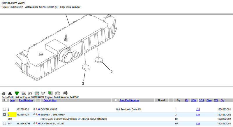 Piezas de motor respiradero
